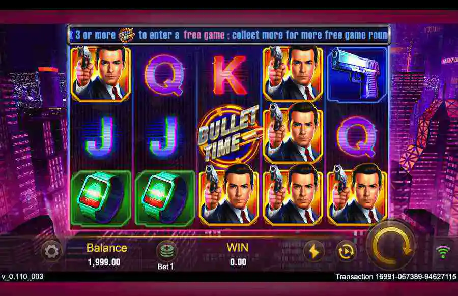 Agent Ace gameplay sa 5x3 grid na may 25 paylines